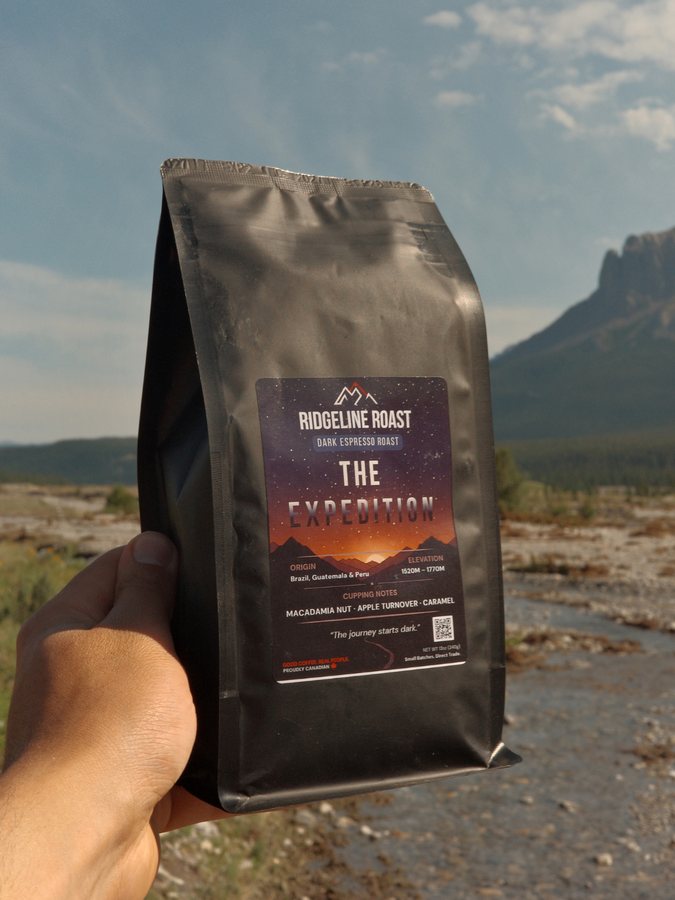 The Expedition, dark espresso roast by Ridgeline Roast